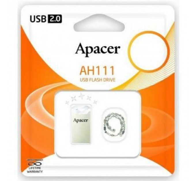 USB флеш накопичувач Apacer 64GB AH111 Crystal USB 2.0 (AP64GAH111CR-1)
