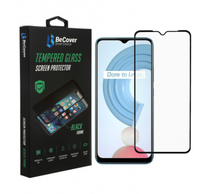 BeCover Скло захисне BeCover Realme C21Y Black (706904)