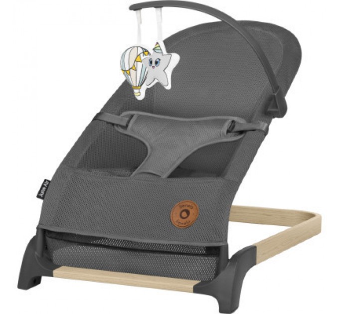 Lionelo Крісло-гойдалка Lionelo шезлонг June air grey graphite (LO-JUNE AIR GREY GRAPHITE)