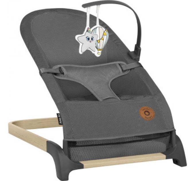Lionelo Крісло-гойдалка Lionelo шезлонг June air grey graphite (LO-JUNE AIR GREY GRAPHITE)