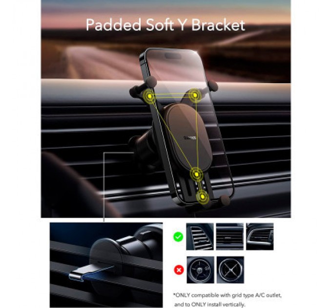 Baseus Універсальний автотримач Baseus Wireless Charge Pro 15W (SUWX030001)