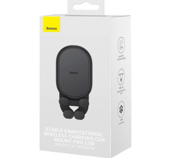 Baseus Універсальний автотримач Baseus Wireless Charge Pro 15W (SUWX030001)