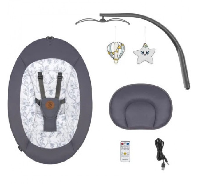 Lionelo Крісло-гойдалка Lionelo Ralf Grey White (LO-RALF GREY WHITE)