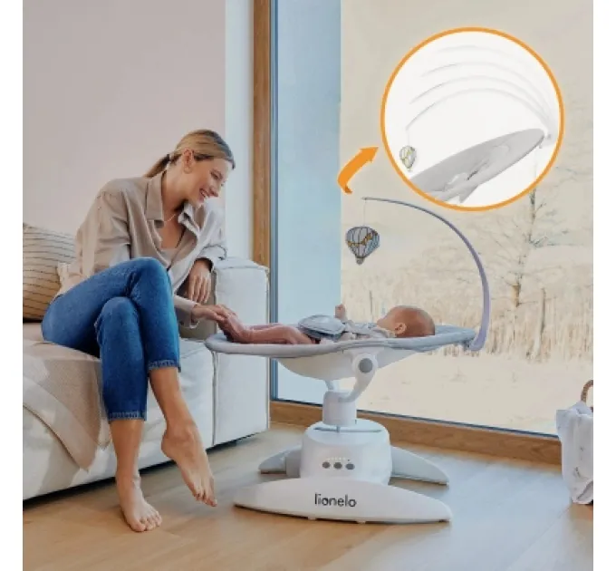 Lionelo Крісло-гойдалка Lionelo Iris Grey concrete (LO-IRIS GREY CONCRETE)