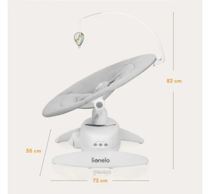 Lionelo Крісло-гойдалка Lionelo Iris Grey concrete (LO-IRIS GREY CONCRETE)