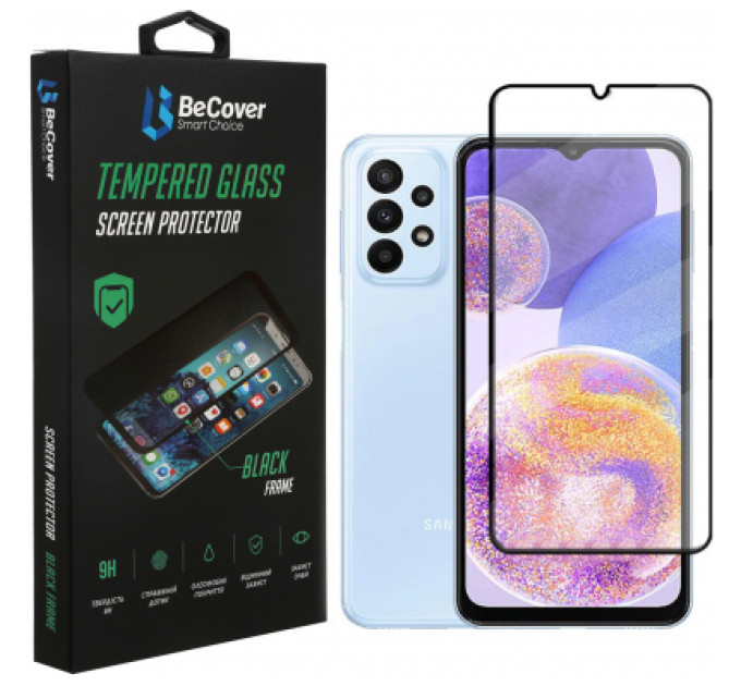 BeCover Скло захисне BeCover Samsung Galaxy A23 SM-A235 Black (707355)