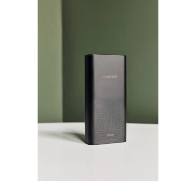 Canyon Батарея універсальна Canyon 20000mAh, Input 5V/2A, Output 5V/2.1A(Max), Black (CNE-CPB2001B)