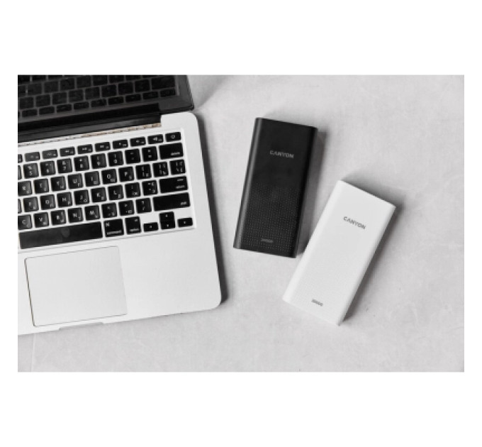 Canyon Батарея універсальна Canyon 20000mAh, Input 5V/2A, Output 5V/2.1A(Max), Black (CNE-CPB2001B)