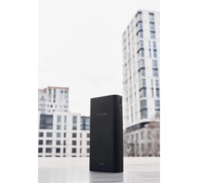 Canyon Батарея універсальна Canyon 20000mAh, Input 5V/2A, Output 5V/2.1A(Max), Black (CNE-CPB2001B)