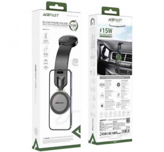 Acefast Універсальний автотримач Acefast D37 Magnetic wireless (6974316283546)