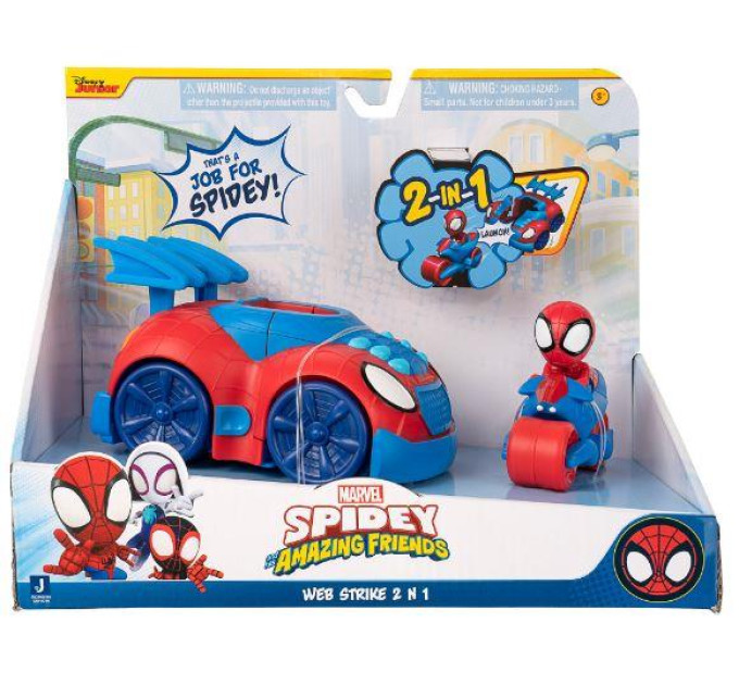 Spidey Ігровий набір Spidey Feature Vehicle 2 in 1 Spidey Stealth Strike Vehicle (SNF0019)