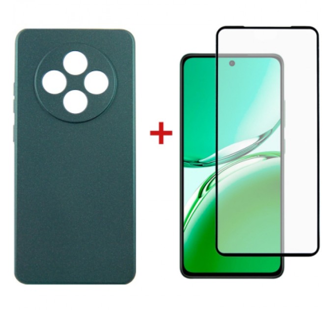 Dengos Чохол до мобільного телефона Dengos Oppo Reno12 F 4G Case Soft + Glass (Green) (DG-KM-156)