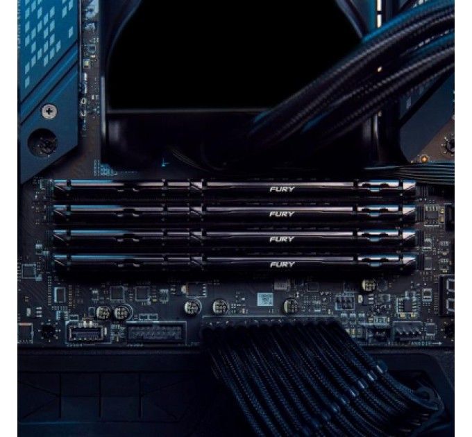 Kingston Fury (ex.HyperX) Модуль пам'яті для комп'ютера DDR5 64GB (2x32GB) 5600 MHz Fury Beast Black Kingston Fury (ex.HyperX) (KF556C36BBE2K2-64)