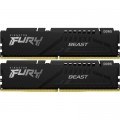 Kingston Fury (ex.HyperX) Модуль пам'яті для комп'ютера DDR5 64GB (2x32GB) 5600 MHz Fury Beast Black Kingston Fury (ex.HyperX) (KF556C36BBE2K2-64)