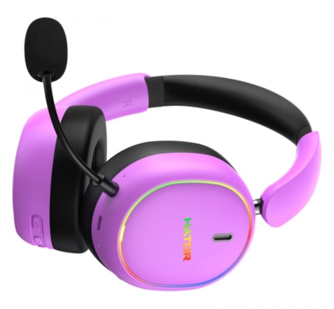 Hator Навушники Hator Phoenix 2 Wireless Hi-Res SyncHUB Cyber Violet (ESH42)