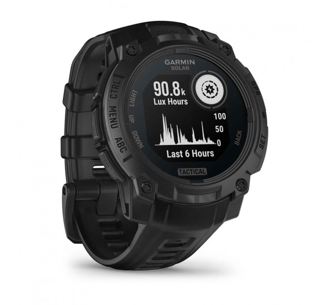 Garmin Смарт-годинник Garmin Instinct 3 45mm Tactical Solar Black with Black Silicone Band (010-02934-90)
