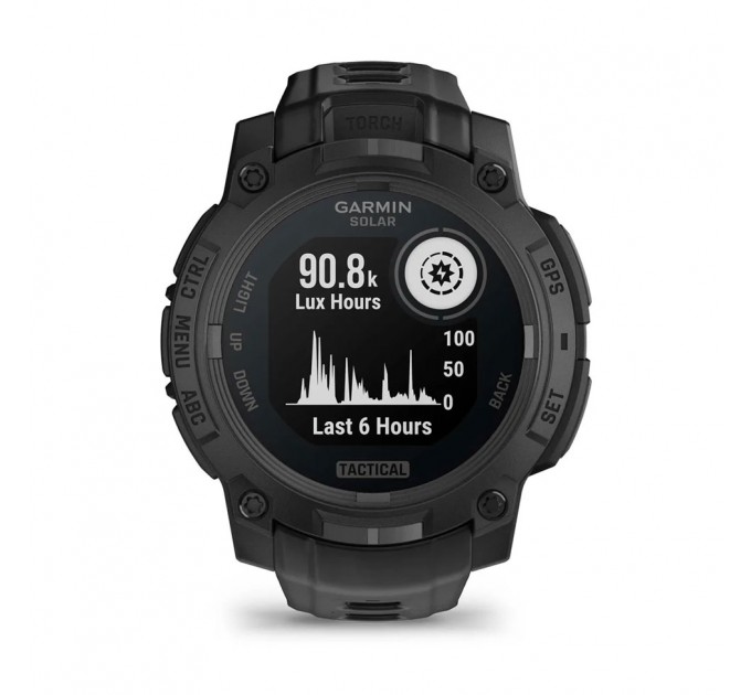 Garmin Смарт-годинник Garmin Instinct 3 45mm Tactical Solar Black with Black Silicone Band (010-02934-90)