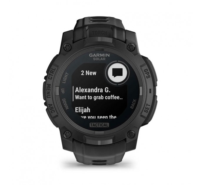 Garmin Смарт-годинник Garmin Instinct 3 45mm Tactical Solar Black with Black Silicone Band (010-02934-90)