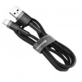 Baseus Дата кабель USB 2.0 AM to Lightning 0.5m Cafule 2.4A grey+black Baseus (CALKLF-AG1)