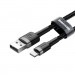 Baseus Дата кабель USB 2.0 AM to Lightning 0.5m Cafule 2.4A grey+black Baseus (CALKLF-AG1)
