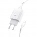 HOCO Зарядний пристрій HOCO C73A Glorious 2xUSB + cable USB to Lightning White (6931474713056)