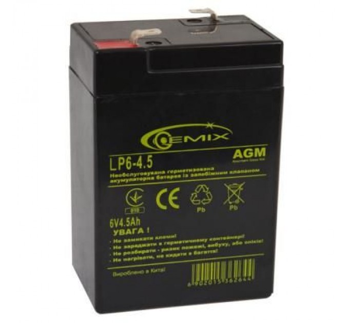 Gemix Батарея до ДБЖ Gemix LP 6В 4.5Ач (LP6-4.5 Т2)