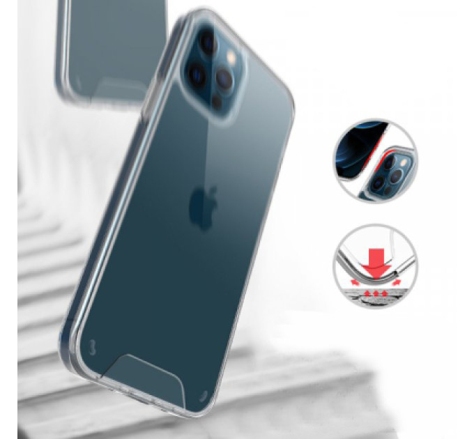 BeCover Чохол до мобільного телефона BeCover Space Case Apple iPhone 12 Pro Max Transparancy (707794)