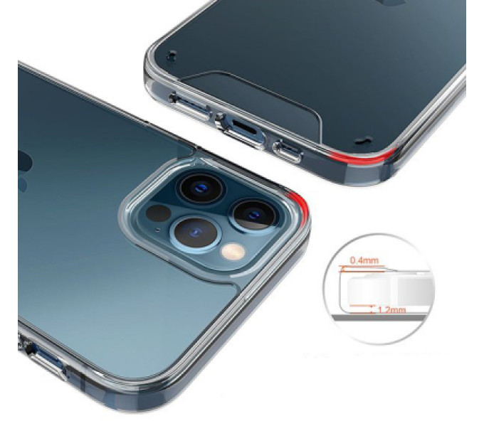BeCover Чохол до мобільного телефона BeCover Space Case Apple iPhone 12 Pro Max Transparancy (707794)