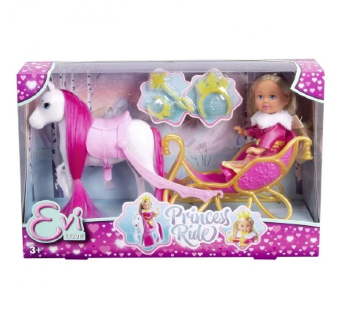 Simba Лялька Simba набір Еві Зимова карета з конем (5733701)