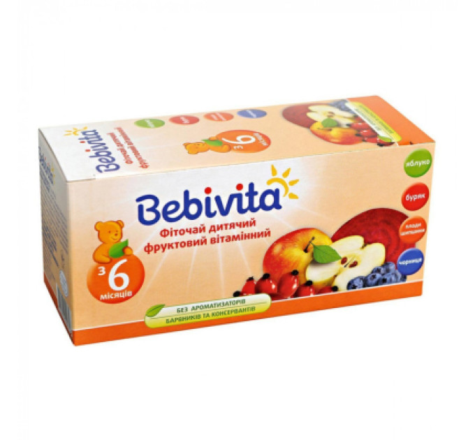 Bebivita Дитячий чай Bebivita фруктовий вітамінний, 30 г (4820025490756)