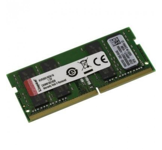 Модуль пам'яті для ноутбука SoDIMM DDR4 16GB 2666 MHz Kingston (KVR26S19D8/16)