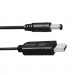ColorWay Кабель живлення USB to DC 5.5x2.5mm 12V 1.0m black ColorWay (CW-CBUD067-BK)