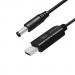 ColorWay Кабель живлення USB to DC 5.5x2.5mm 12V 1.0m black ColorWay (CW-CBUD067-BK)