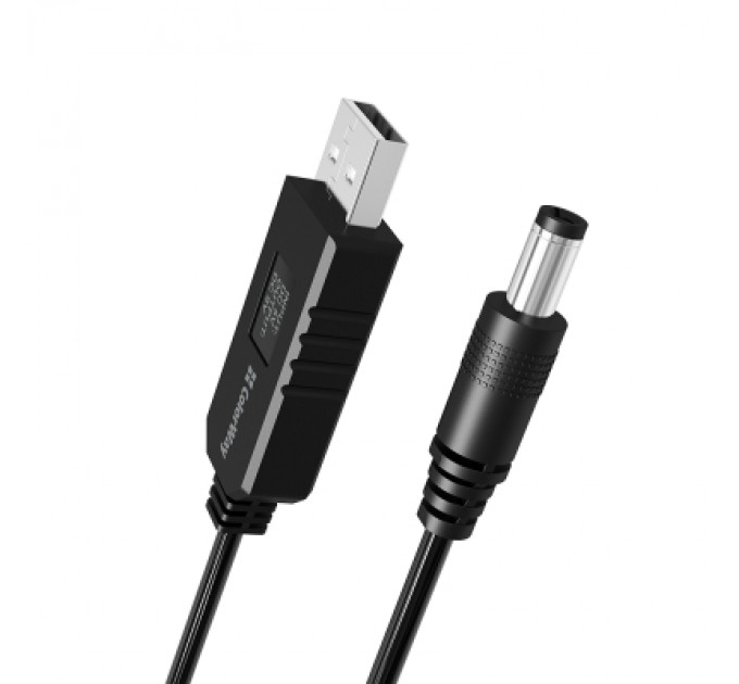 ColorWay Кабель живлення USB to DC 5.5x2.5mm 9V 1.0m black ColorWay (CW-CBUD066-BK)