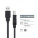 ColorWay Кабель для принтера USB 2.0 AM/BM 3.0m black ColorWay (CW-CBUB073-BK)