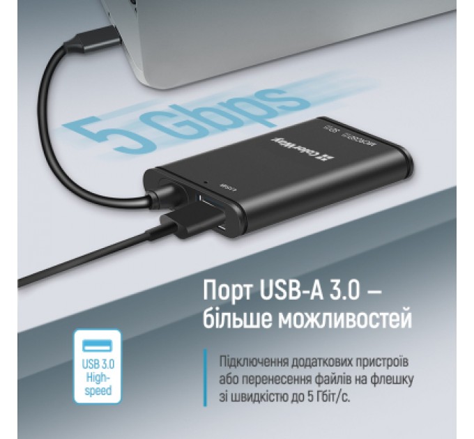 ColorWay Зчитувач флеш-карт ColorWay USB-C to USB 3.0/SD/MicroSD (CW-CR-02)