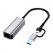 ColorWay Адаптер USB-C + USB A to RJ45 Ethernet 1000Mbps ColorWay (CW-AD-CRG)