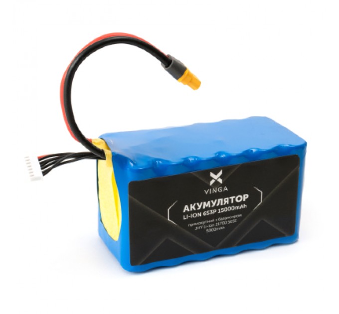 Vinga Акумулятор Vinga Li-ion 6S3P 15000mAh з балансиром (JHY Li-Ion 21700 5000mAh) (V6S3P-5000)
