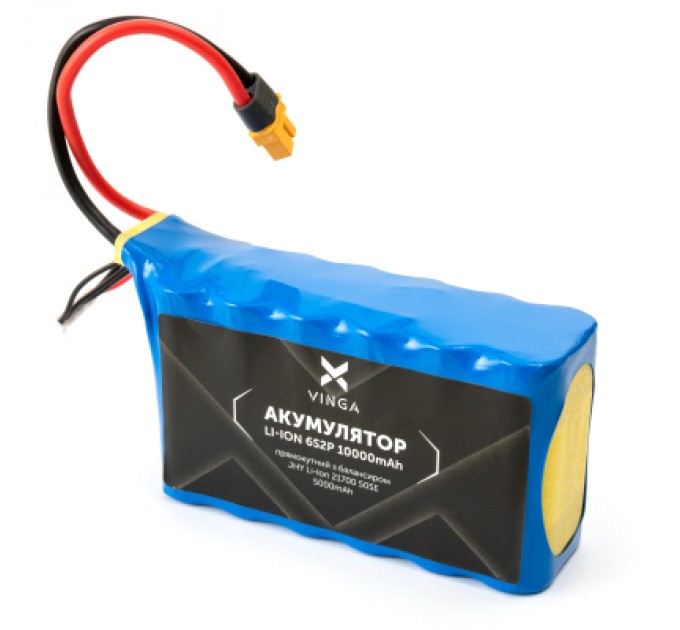 Vinga Акумулятор Vinga Li-Ion 6S2P 10000mAh коробка 10 шт (JHY Li-Ion 21700 5000mAh) (V6S2P-10PCS-10000MAH)