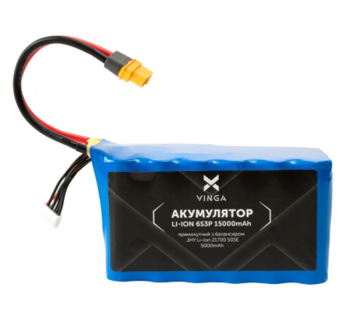 Vinga Акумулятор Vinga Li-Ion 6S3P 15000mAh коробка 10 шт (JHY Li-Ion 21700 5000mAh) (V6S3P-10PCS-15000MAH)