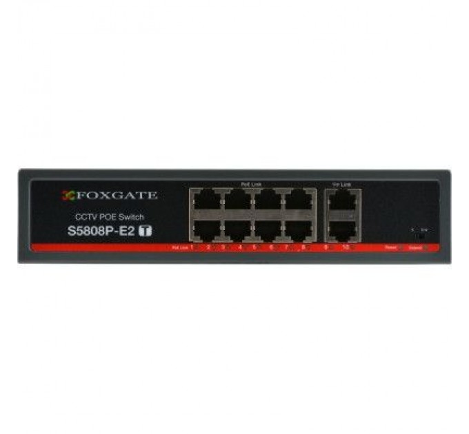 Комутатор мережевий FoxGate S5808P-E2(T)