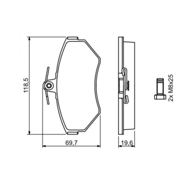 Bosch Гальмівні колодки Bosch 0 986 494 021