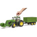 Bruder Спецтехніка Bruder трактор John Deere 7R 350 з навантажувачем та причепом (03155)