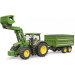 Bruder Спецтехніка Bruder трактор John Deere 7R 350 з навантажувачем та причепом (03155)