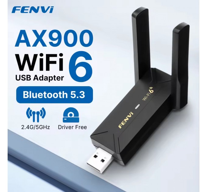 Fenvi Бездротовий адаптер Fenvi FU-AX900 Wi-Fi 6, Bluetooth 5.3 Dual Band 2.4G 5G