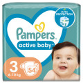 Pampers Підгузки Pampers Active Baby Розмір 3 (6-10 кг) 54 шт (8001090948977)
