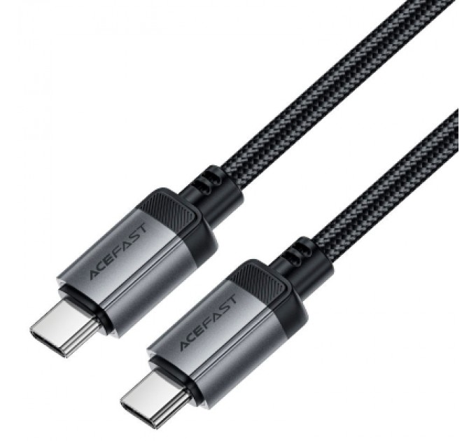 Acefast Дата кабель USB-C to USB-C 1.2m 3A aluminum alloy C20-03 Black Acefast (6974316283775)