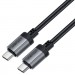Acefast Дата кабель USB-C to USB-C 1.2m 3A aluminum alloy C20-03 Black Acefast (6974316283775)