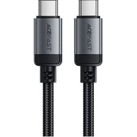 Дата кабель USB-C to USB-C 1.2m 3A aluminum alloy C20-03 Black Acefast (6974316283775)