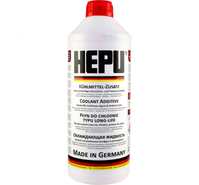 HEPU Антифриз HEPU 1.5л червоний (P900-RM12)